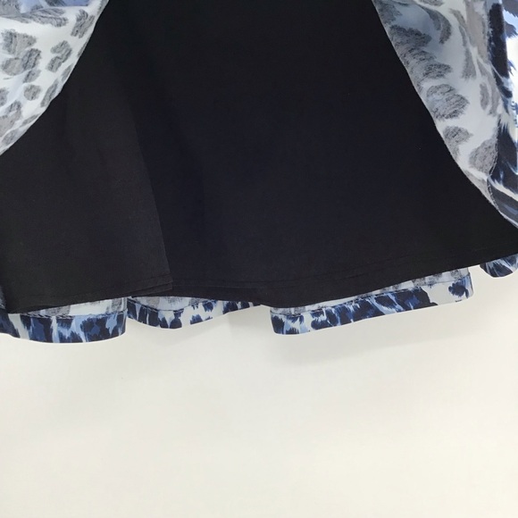 Diane Von Furstenberg Gemma Pleated Animal Print Silk Blend Skirt Size 12 - Picture 8 of 9